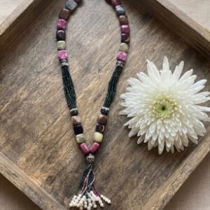 Multistone Tassel Necklace