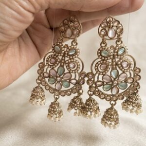 Mint Pink Chandbali