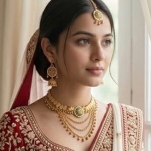 Heritage Temple Choker Set With Maang Tika