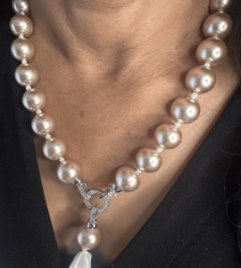 Pearl Drop Necklace-Champagne